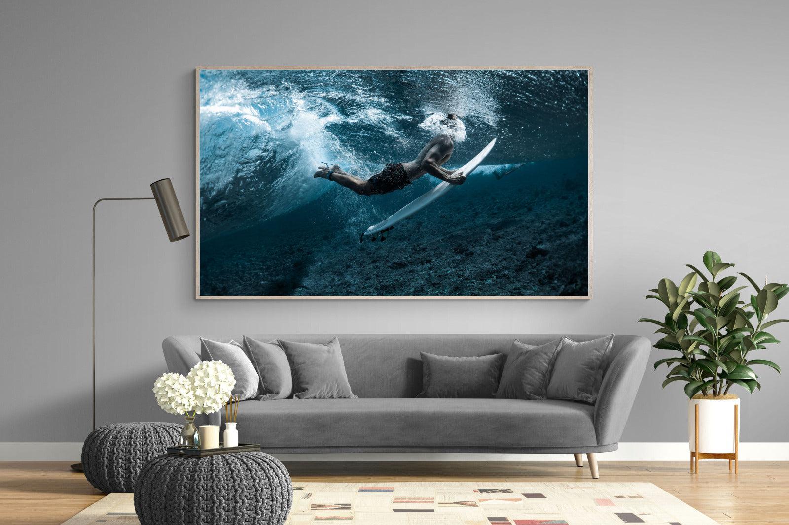 Duck the Wave-Wall_Art-220 x 130cm-Mounted Canvas-Wood-Pixalot
