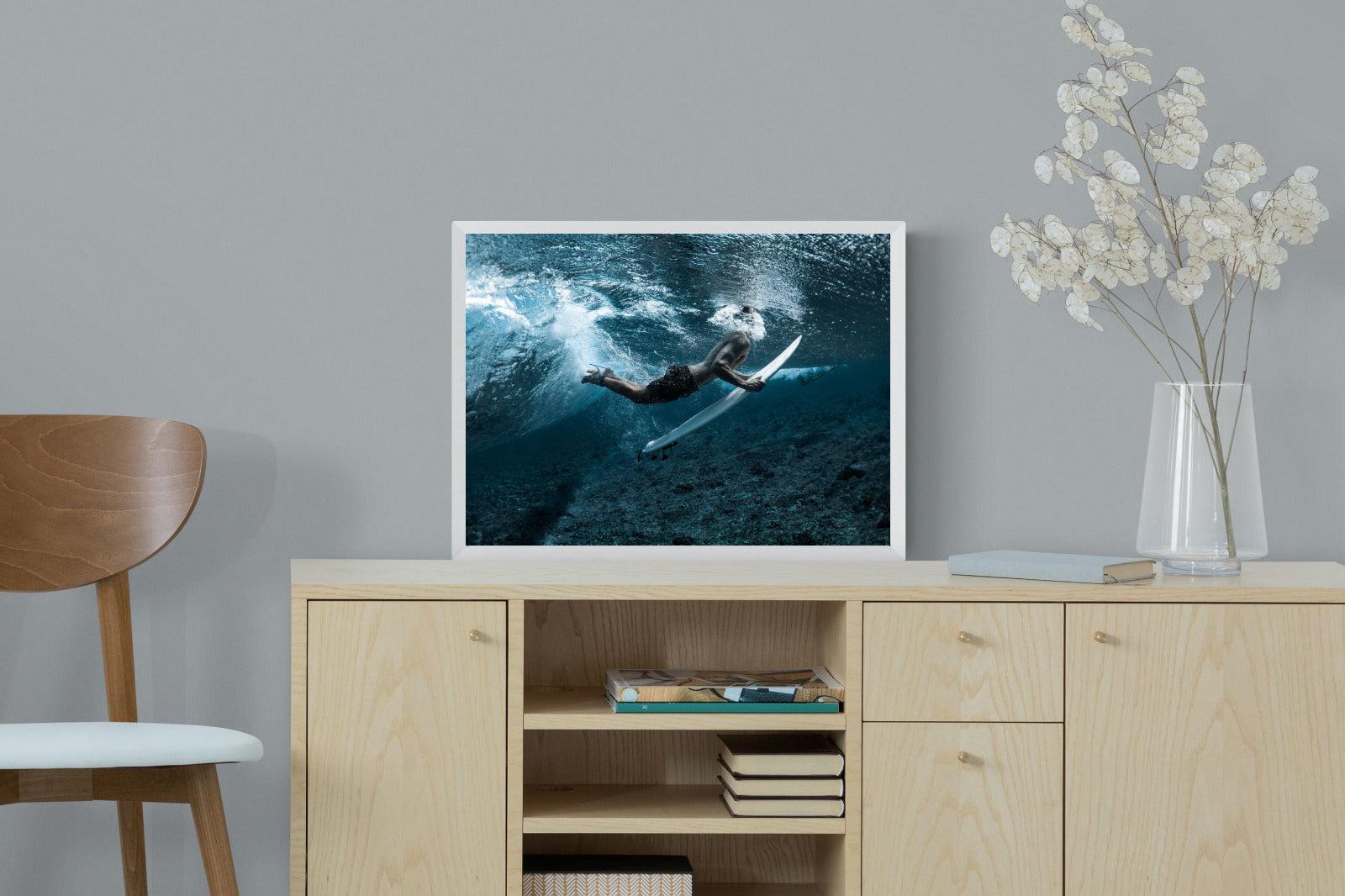 Duck the Wave-Wall_Art-60 x 45cm-Mounted Canvas-White-Pixalot