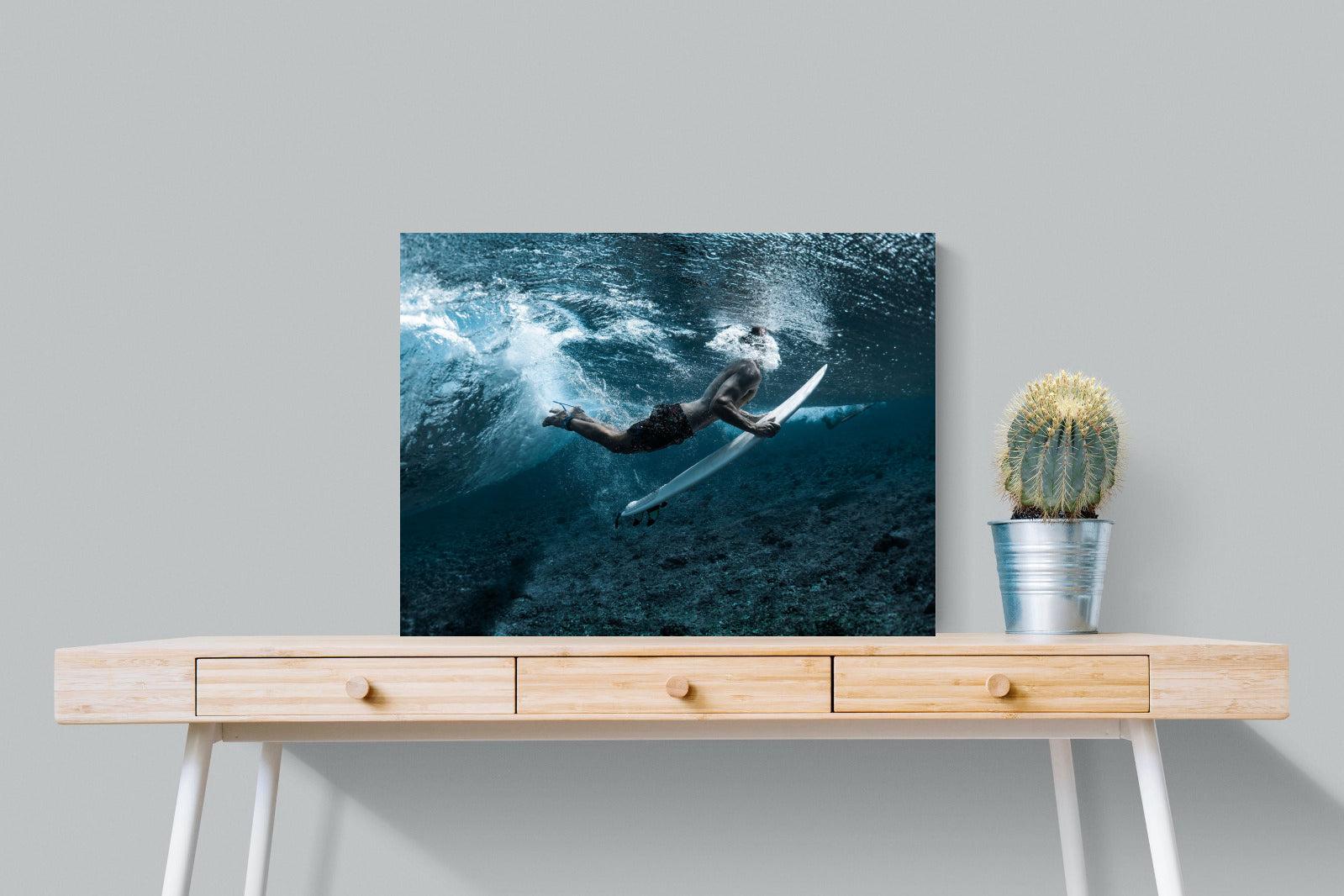Duck the Wave-Wall_Art-80 x 60cm-Mounted Canvas-No Frame-Pixalot
