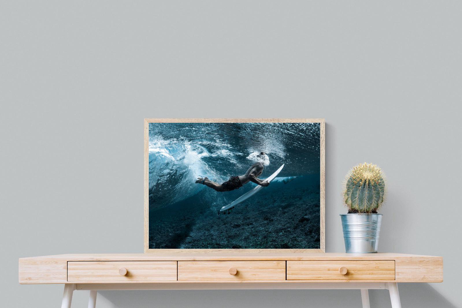 Duck the Wave-Wall_Art-80 x 60cm-Mounted Canvas-Wood-Pixalot