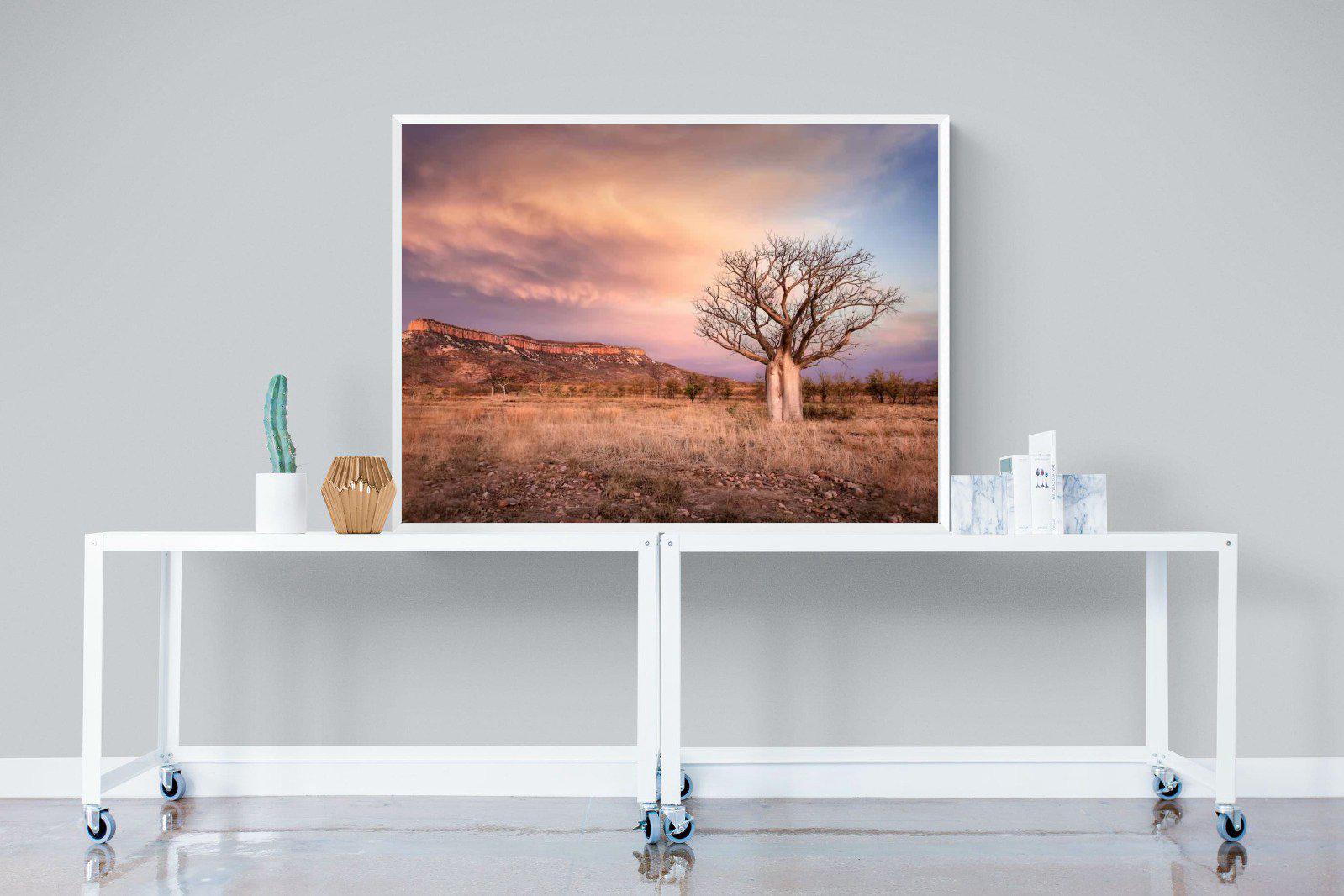 Dusky Baobab-Wall_Art-120 x 90cm-Mounted Canvas-White-Pixalot