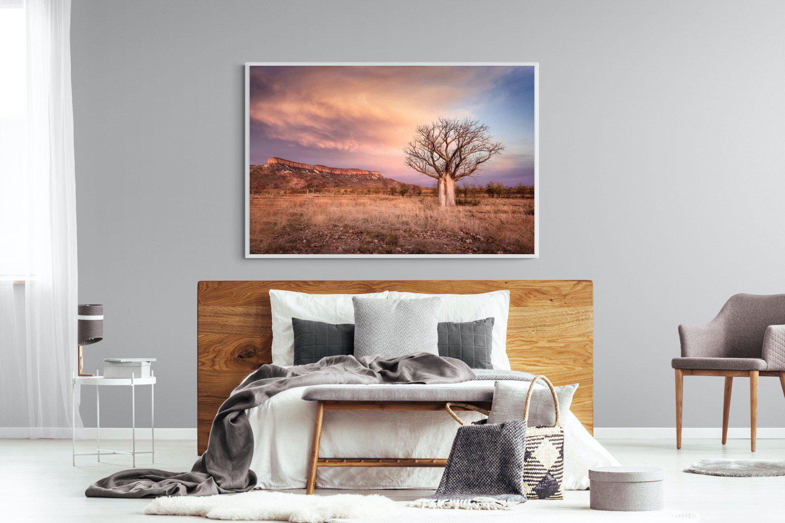 Dusky Baobab-Wall_Art-150 x 100cm-Mounted Canvas-White-Pixalot