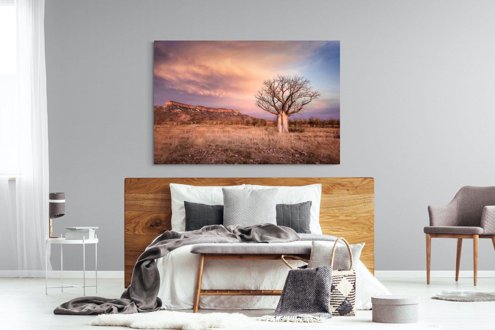 Dusky Baobab-Wall_Art-150 x 100cm-Mounted Canvas-No Frame-Pixalot
