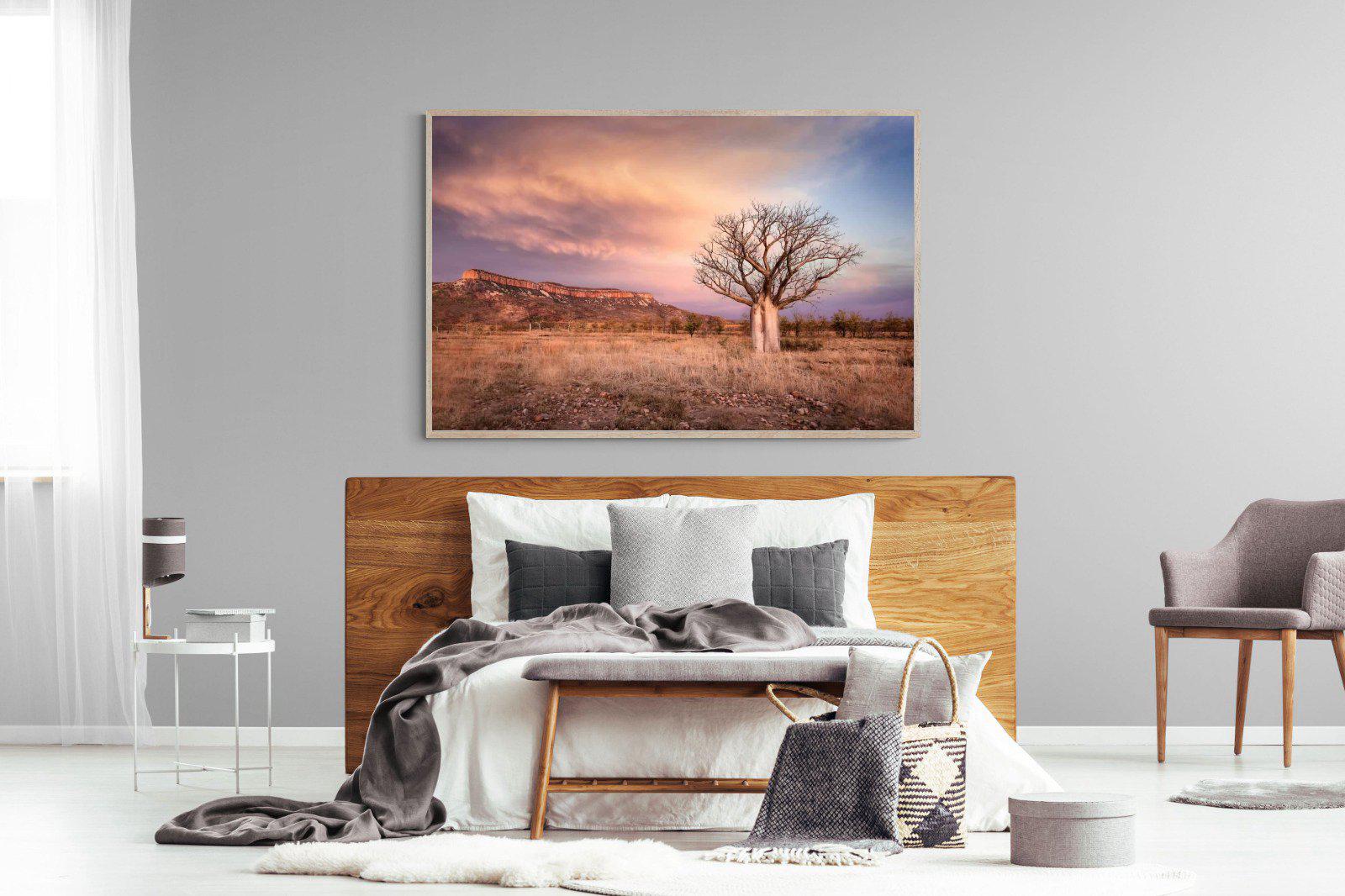 Dusky Baobab-Wall_Art-150 x 100cm-Mounted Canvas-Wood-Pixalot