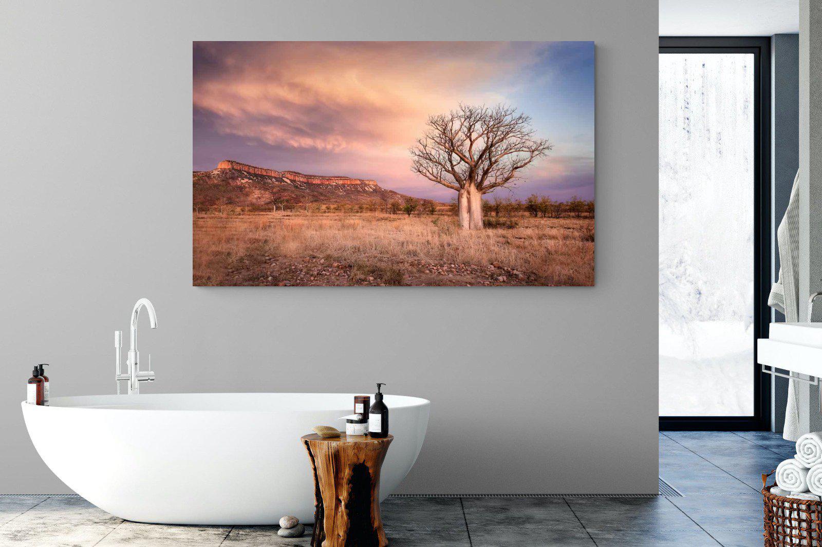 Dusky Baobab-Wall_Art-180 x 110cm-Mounted Canvas-No Frame-Pixalot