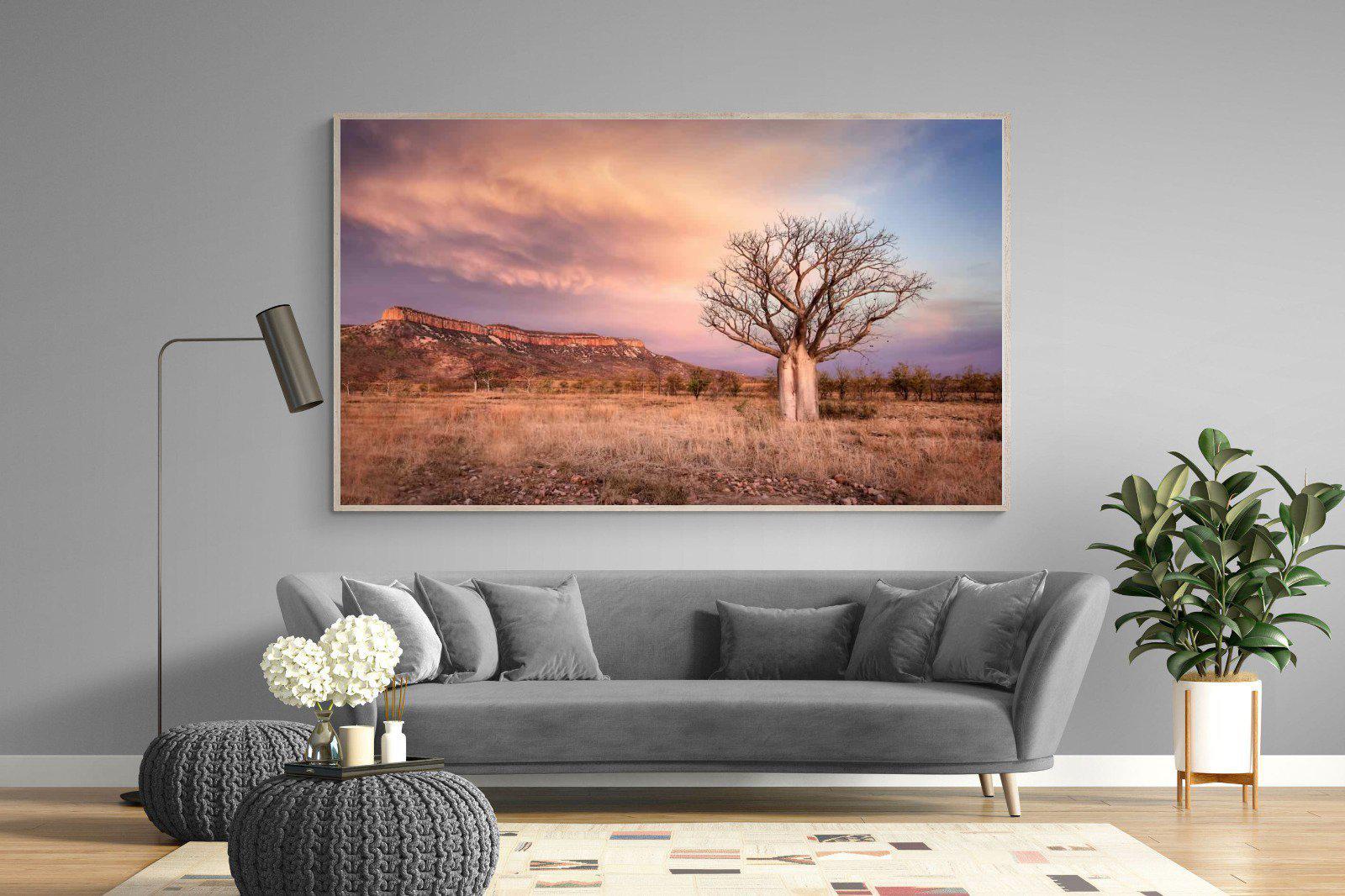 Dusky Baobab-Wall_Art-220 x 130cm-Mounted Canvas-Wood-Pixalot