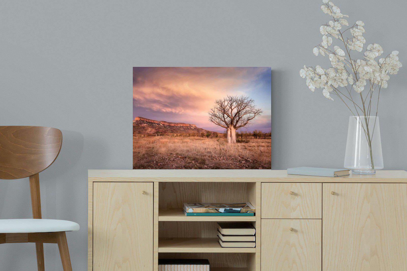 Dusky Baobab-Wall_Art-60 x 45cm-Mounted Canvas-No Frame-Pixalot