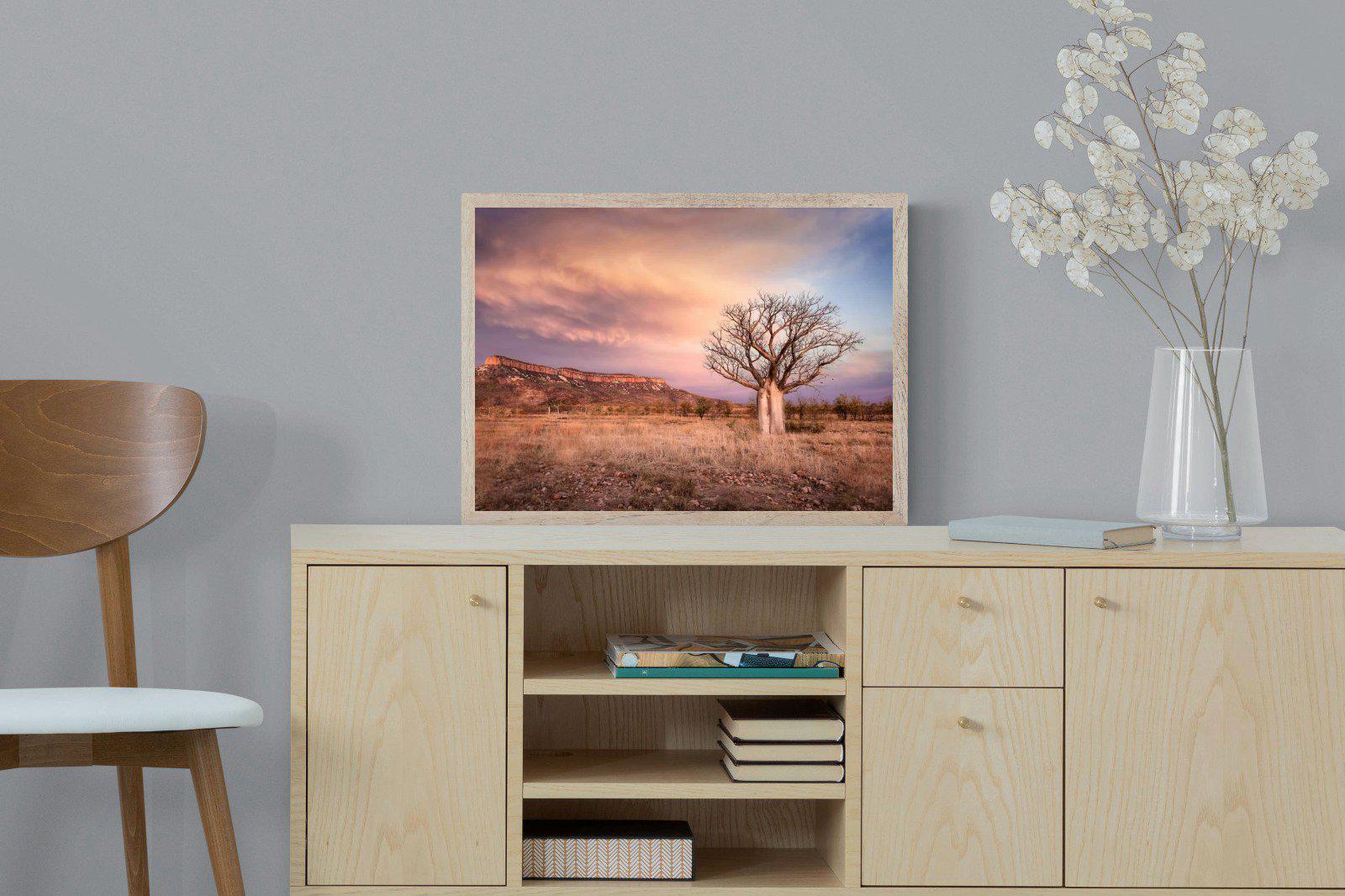 Dusky Baobab-Wall_Art-60 x 45cm-Mounted Canvas-Wood-Pixalot