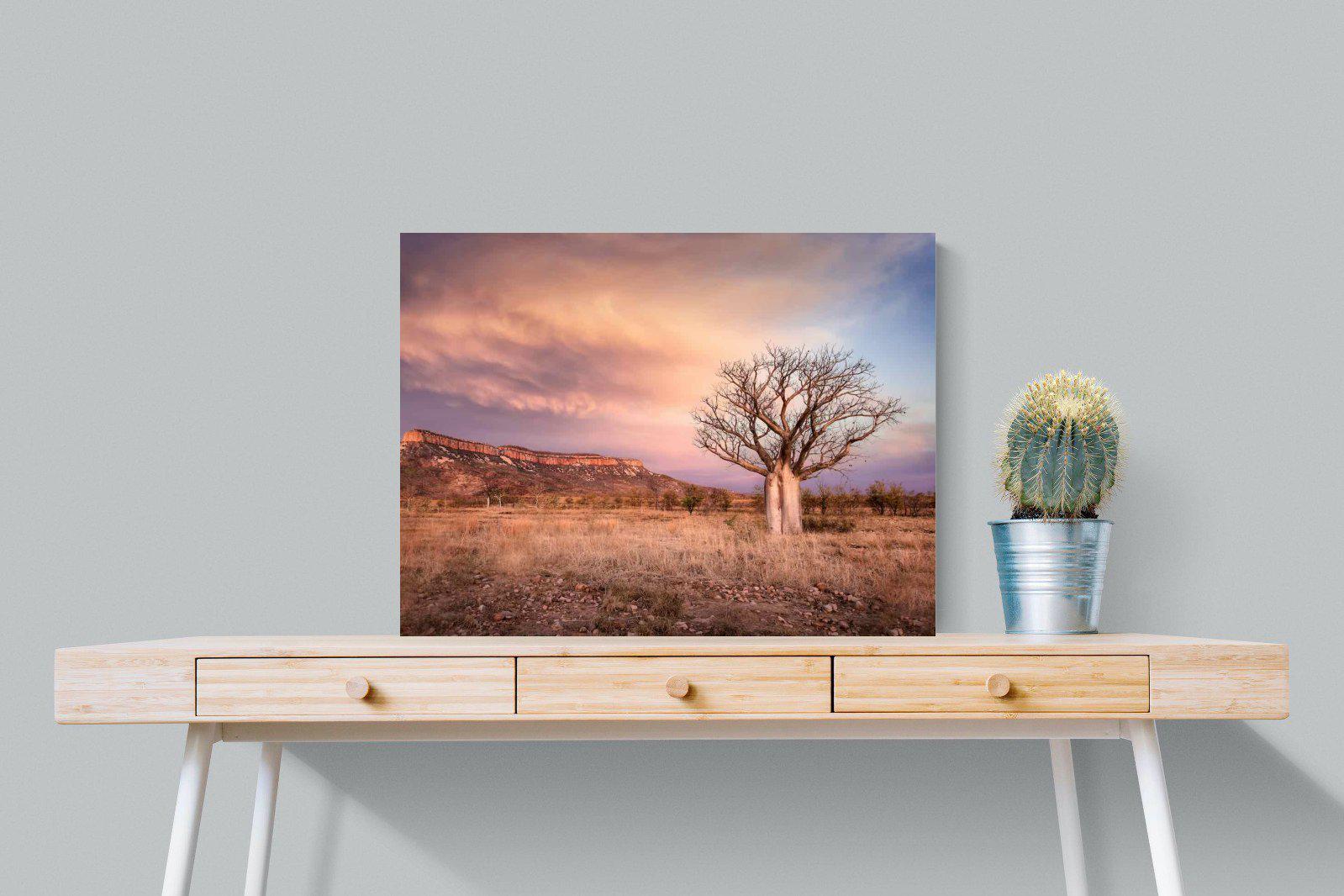 Dusky Baobab-Wall_Art-80 x 60cm-Mounted Canvas-No Frame-Pixalot