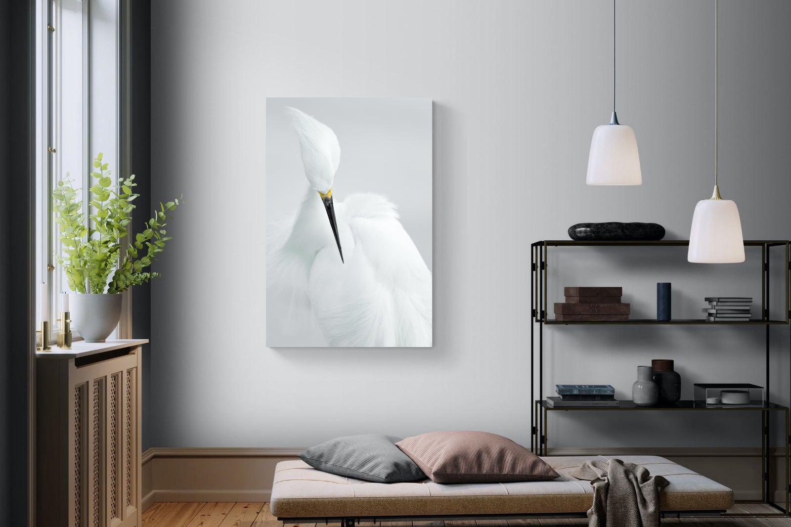Egret-Wall_Art-100 x 150cm-Mounted Canvas-No Frame-Pixalot