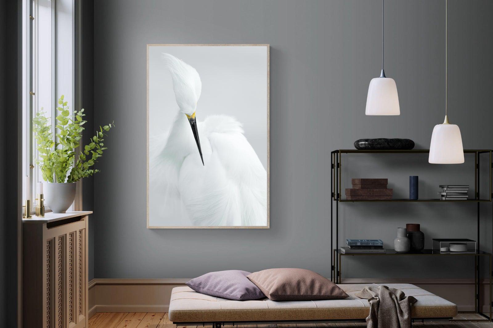 Egret-Wall_Art-120 x 180cm-Mounted Canvas-Wood-Pixalot