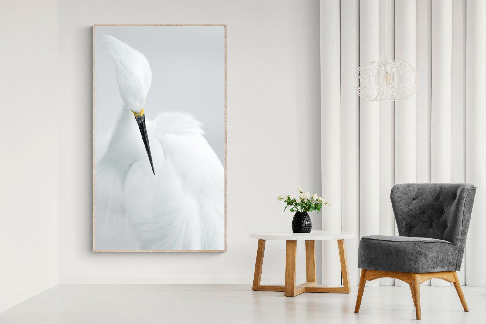 Egret-Wall_Art-130 x 220cm-Mounted Canvas-Wood-Pixalot