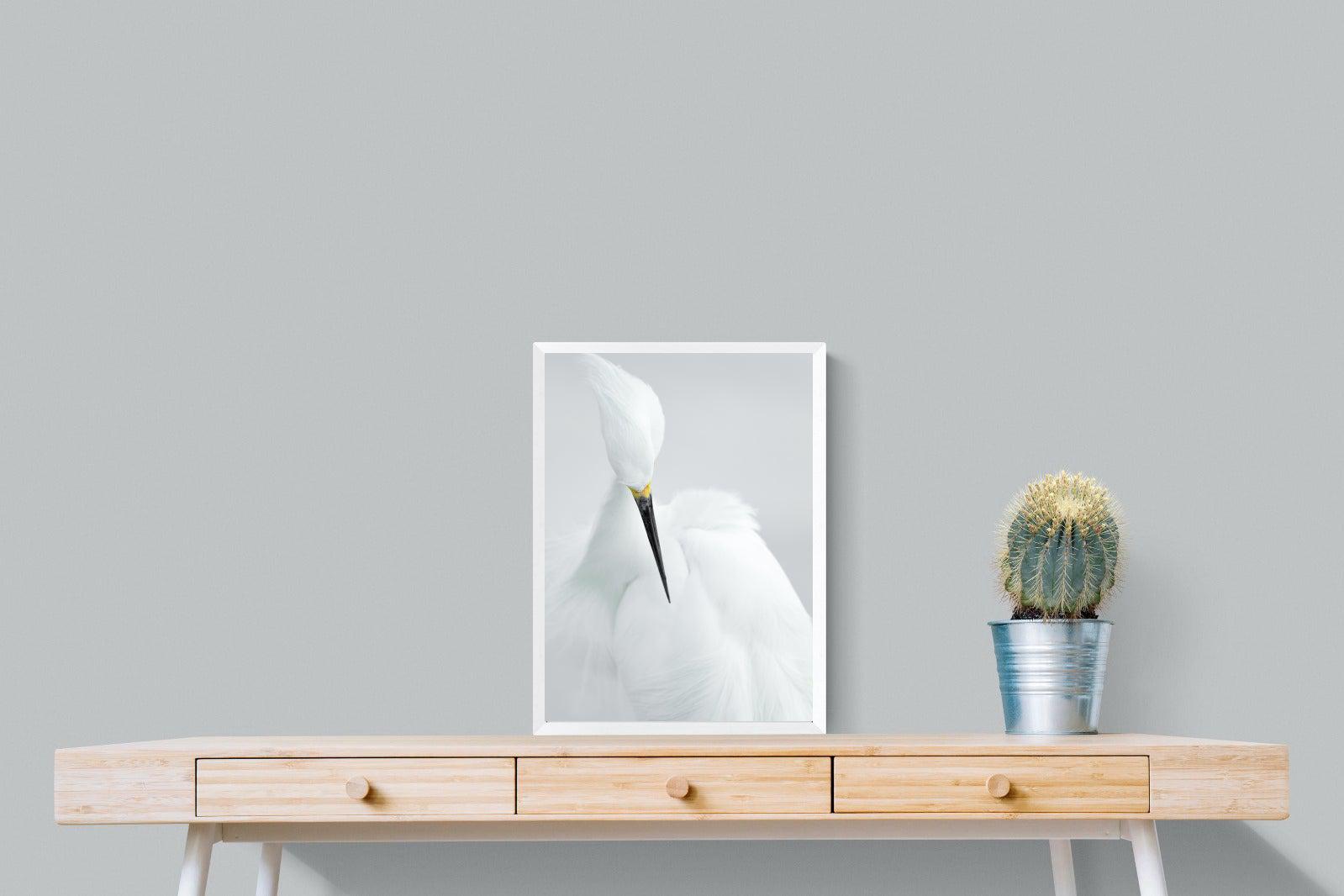 Egret-Wall_Art-45 x 60cm-Mounted Canvas-White-Pixalot