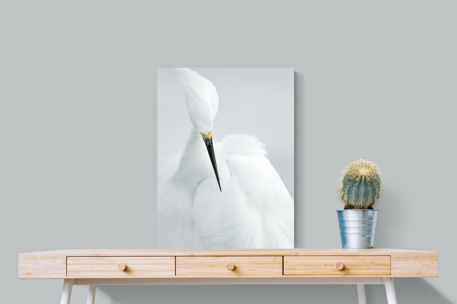Egret-Wall_Art-60 x 80cm-Mounted Canvas-No Frame-Pixalot