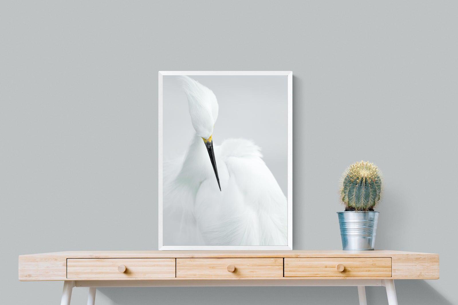 Egret-Wall_Art-60 x 80cm-Mounted Canvas-White-Pixalot