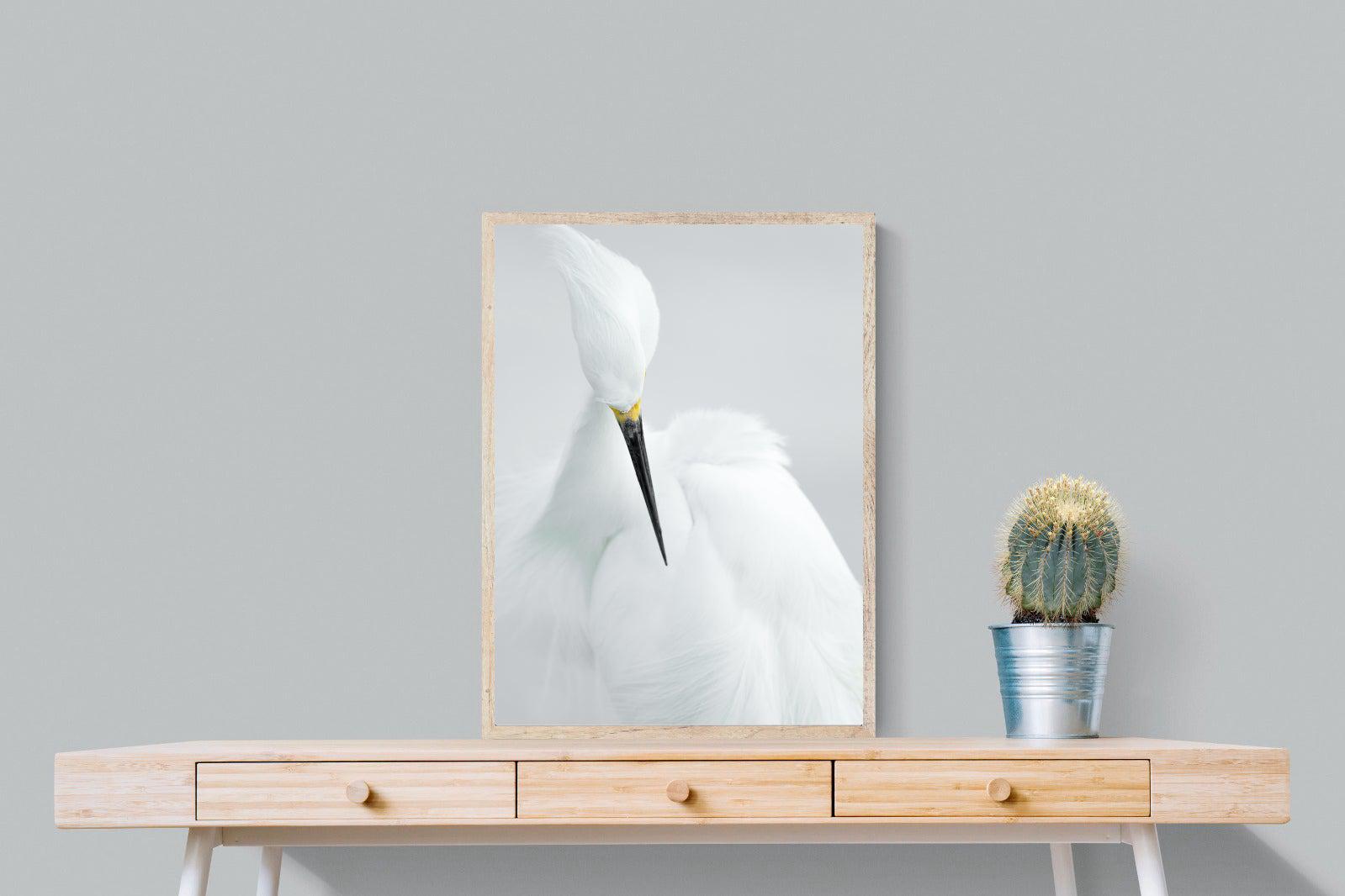 Egret-Wall_Art-60 x 80cm-Mounted Canvas-Wood-Pixalot