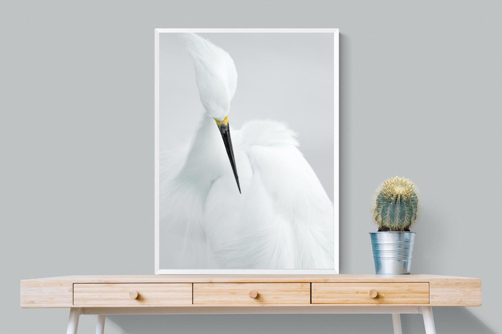 Egret-Wall_Art-75 x 100cm-Mounted Canvas-White-Pixalot