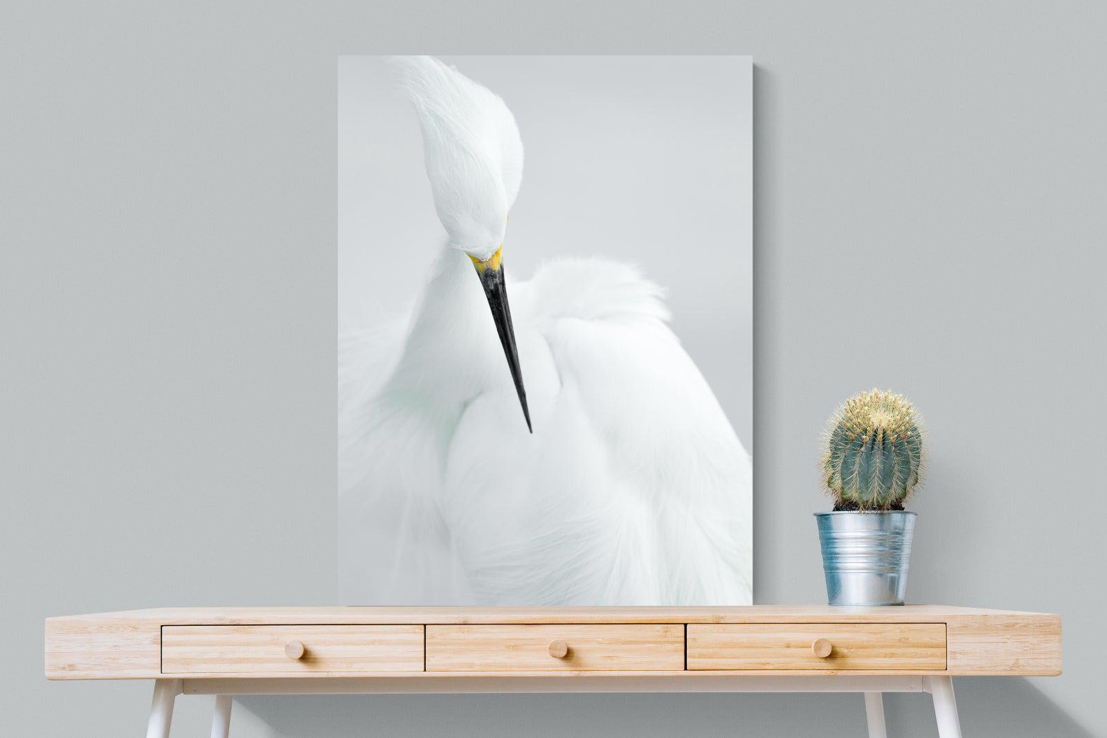Egret-Wall_Art-75 x 100cm-Mounted Canvas-No Frame-Pixalot