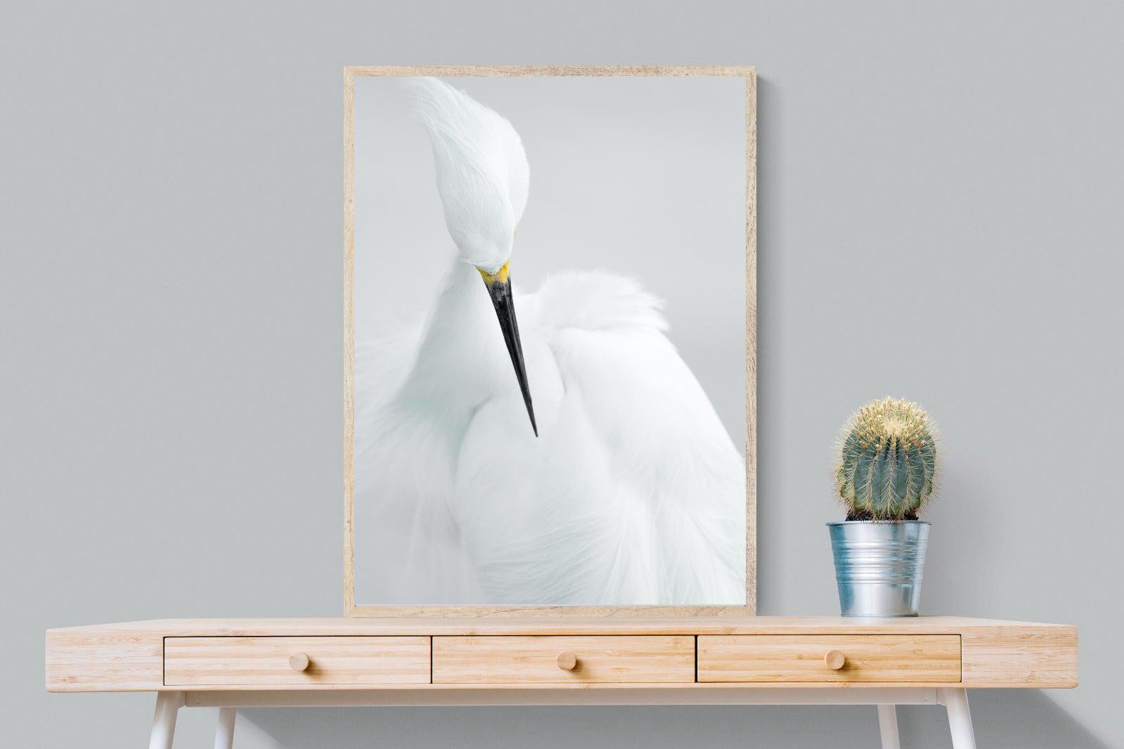 Egret-Wall_Art-75 x 100cm-Mounted Canvas-Wood-Pixalot