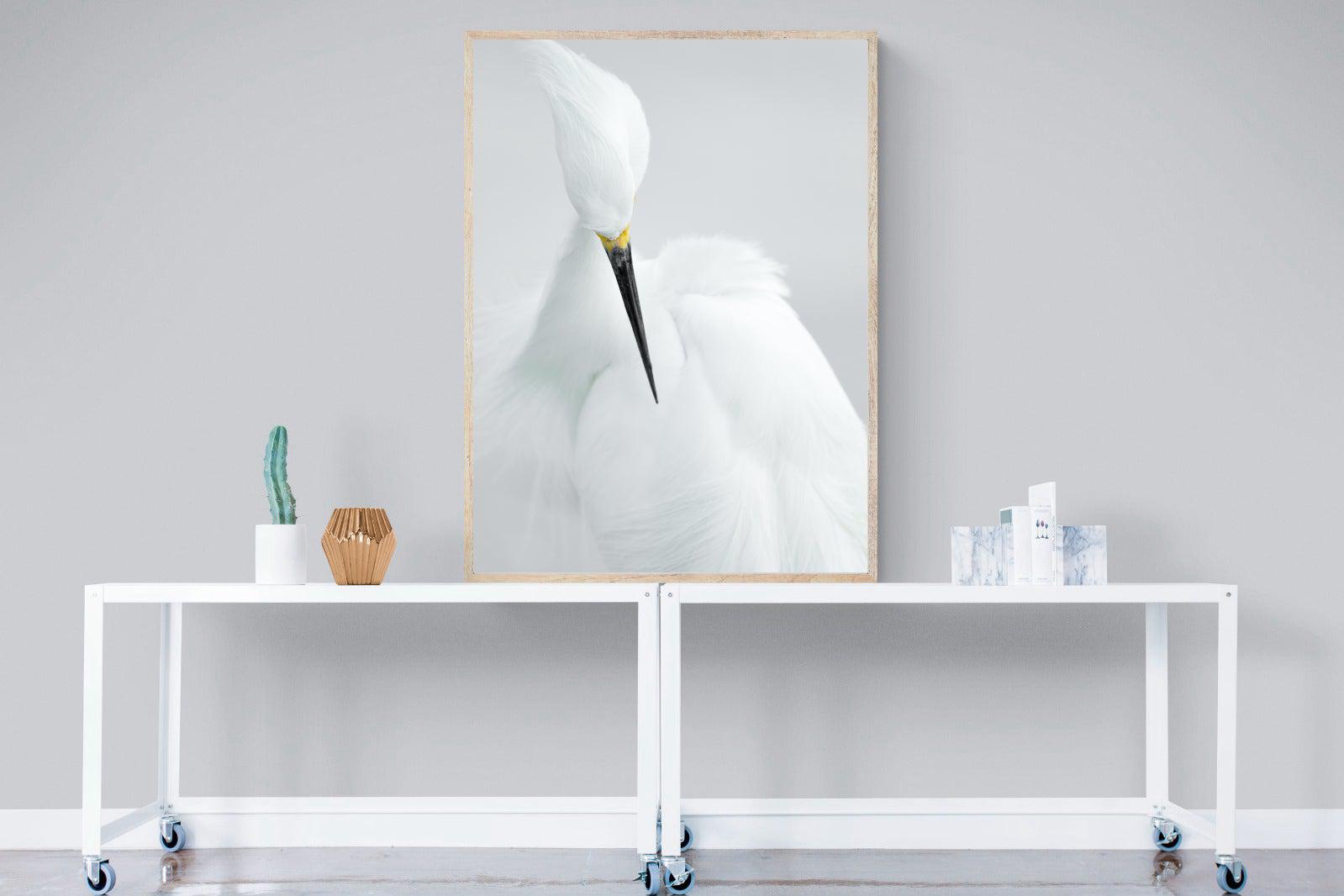 Egret-Wall_Art-90 x 120cm-Mounted Canvas-Wood-Pixalot