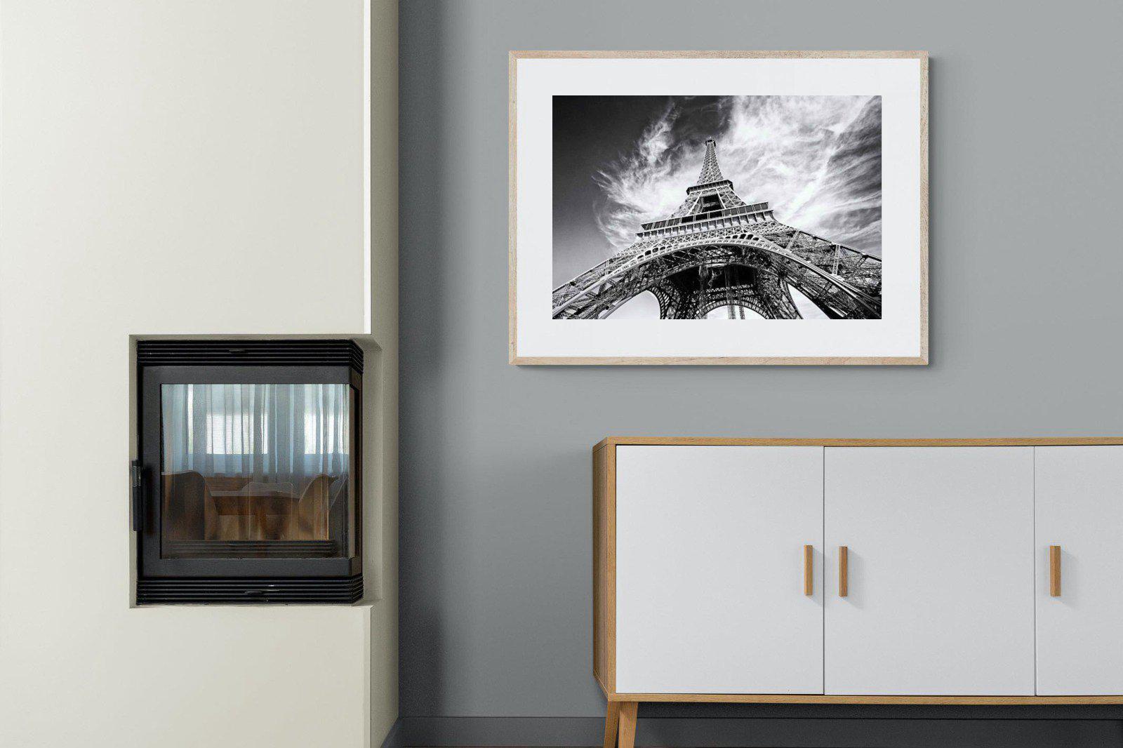 Eiffel Tower-Wall_Art-100 x 75cm-Framed Print-Wood-Pixalot