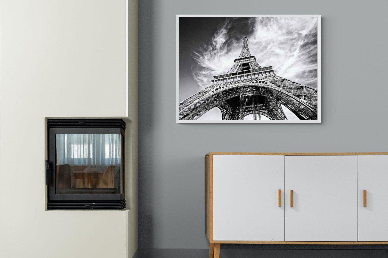 Eiffel Tower-Wall_Art-100 x 75cm-Mounted Canvas-White-Pixalot
