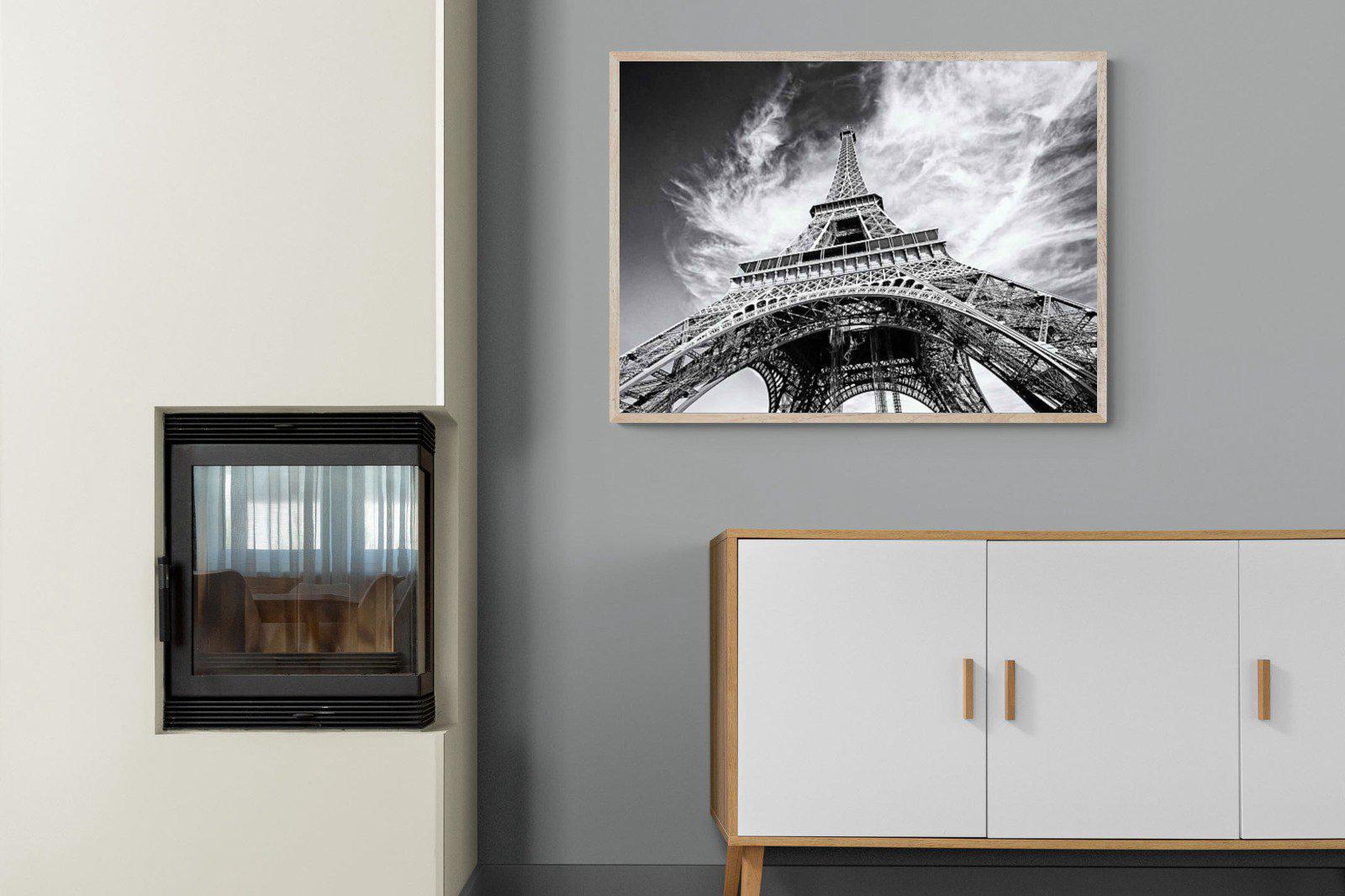 Eiffel Tower-Wall_Art-100 x 75cm-Mounted Canvas-Wood-Pixalot