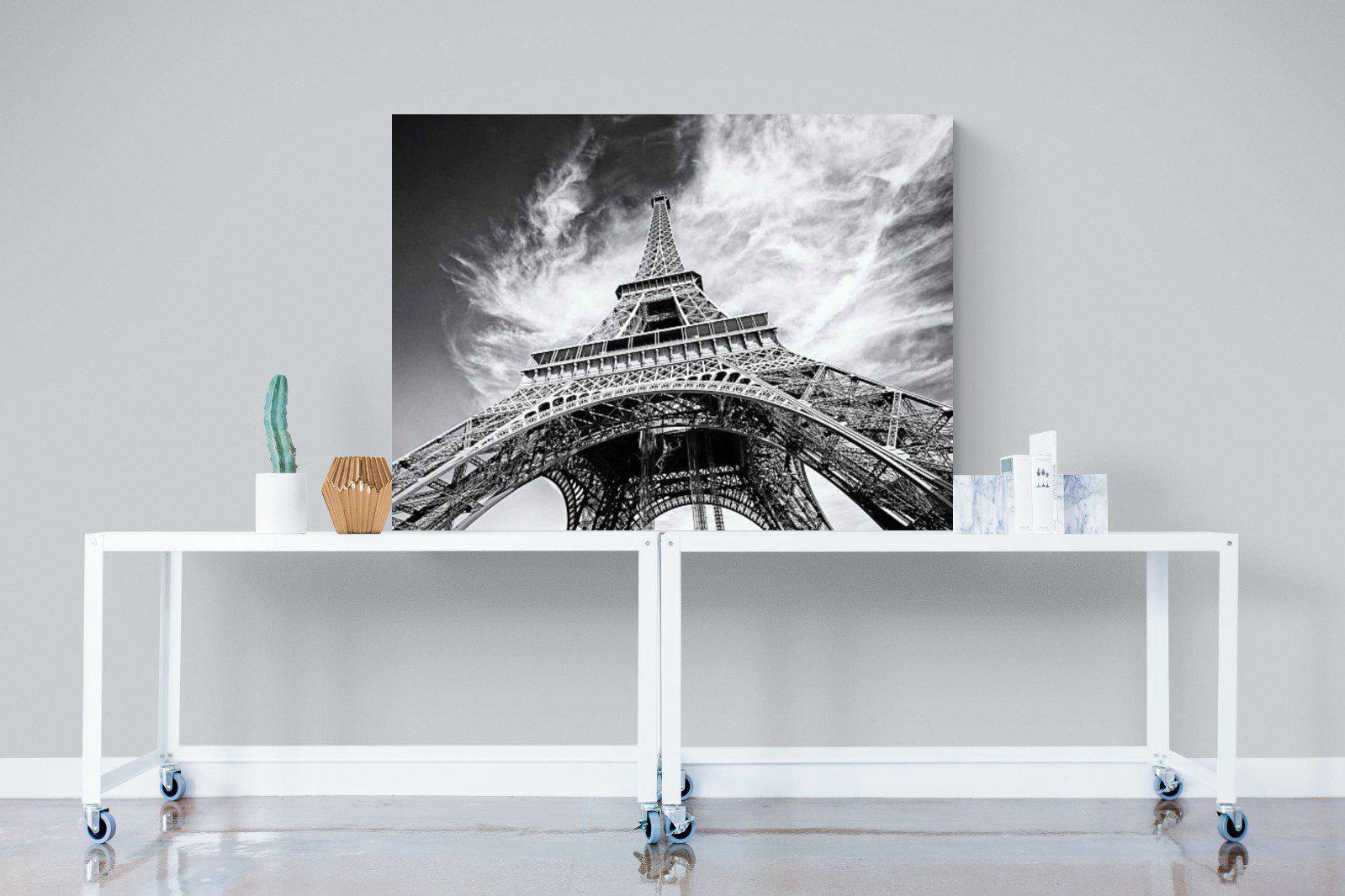 Eiffel Tower-Wall_Art-120 x 90cm-Mounted Canvas-No Frame-Pixalot