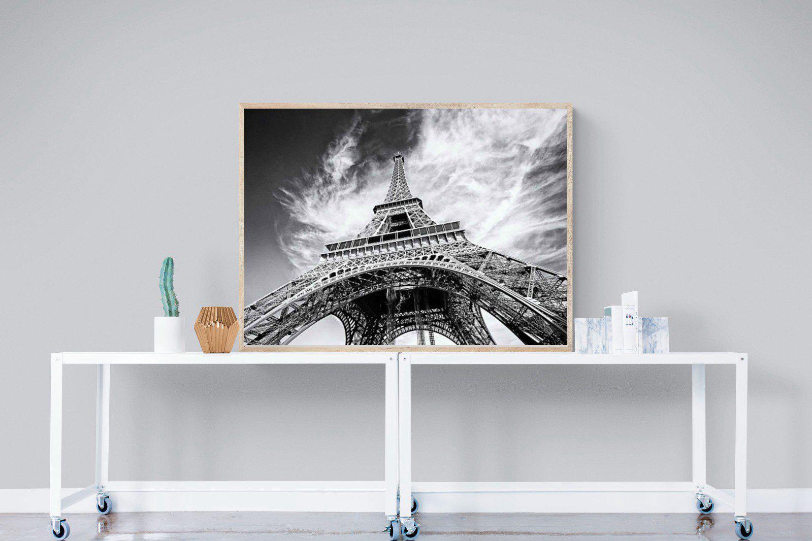 Eiffel Tower-Wall_Art-120 x 90cm-Mounted Canvas-Wood-Pixalot