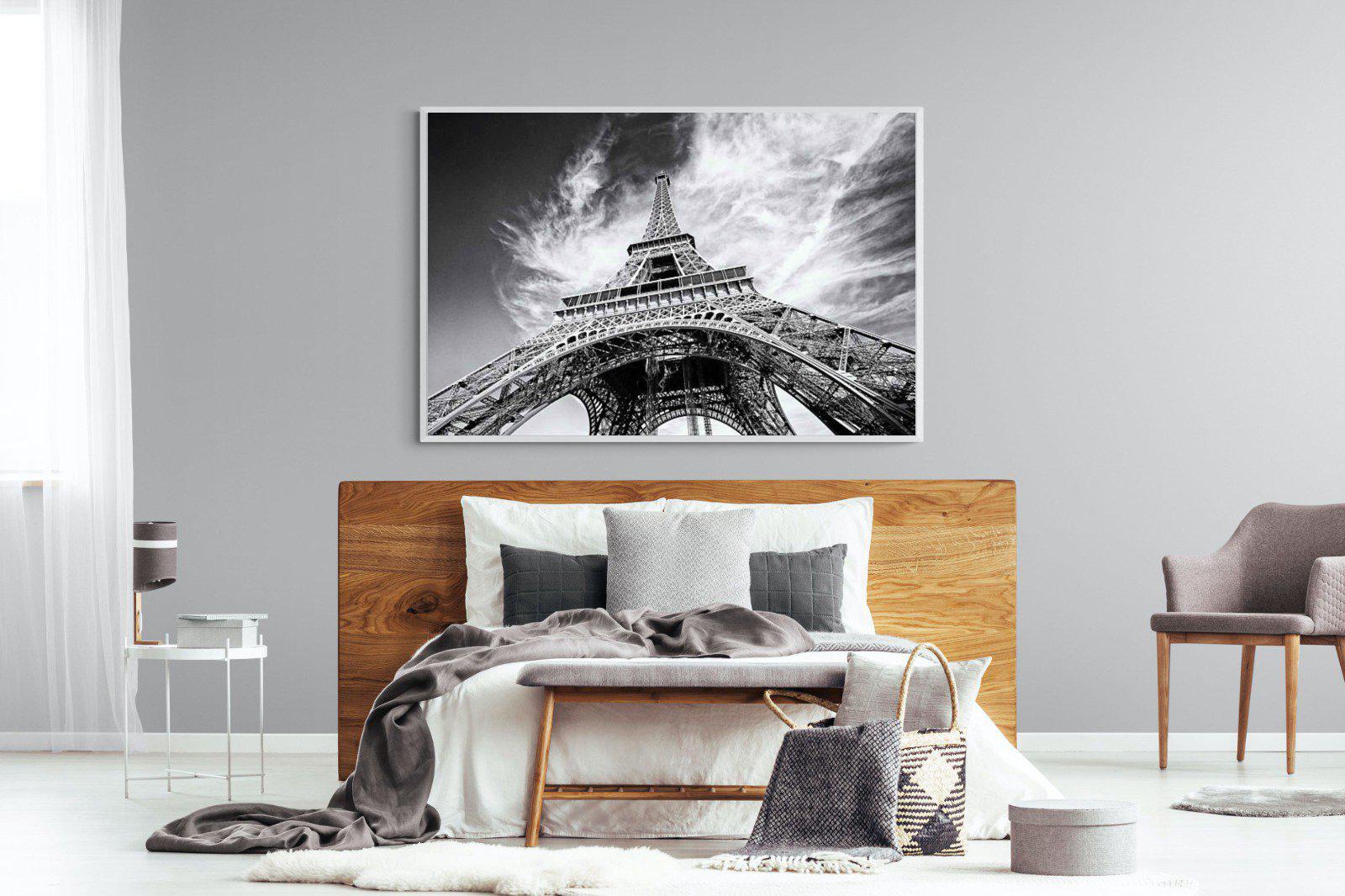 Eiffel Tower-Wall_Art-150 x 100cm-Mounted Canvas-White-Pixalot