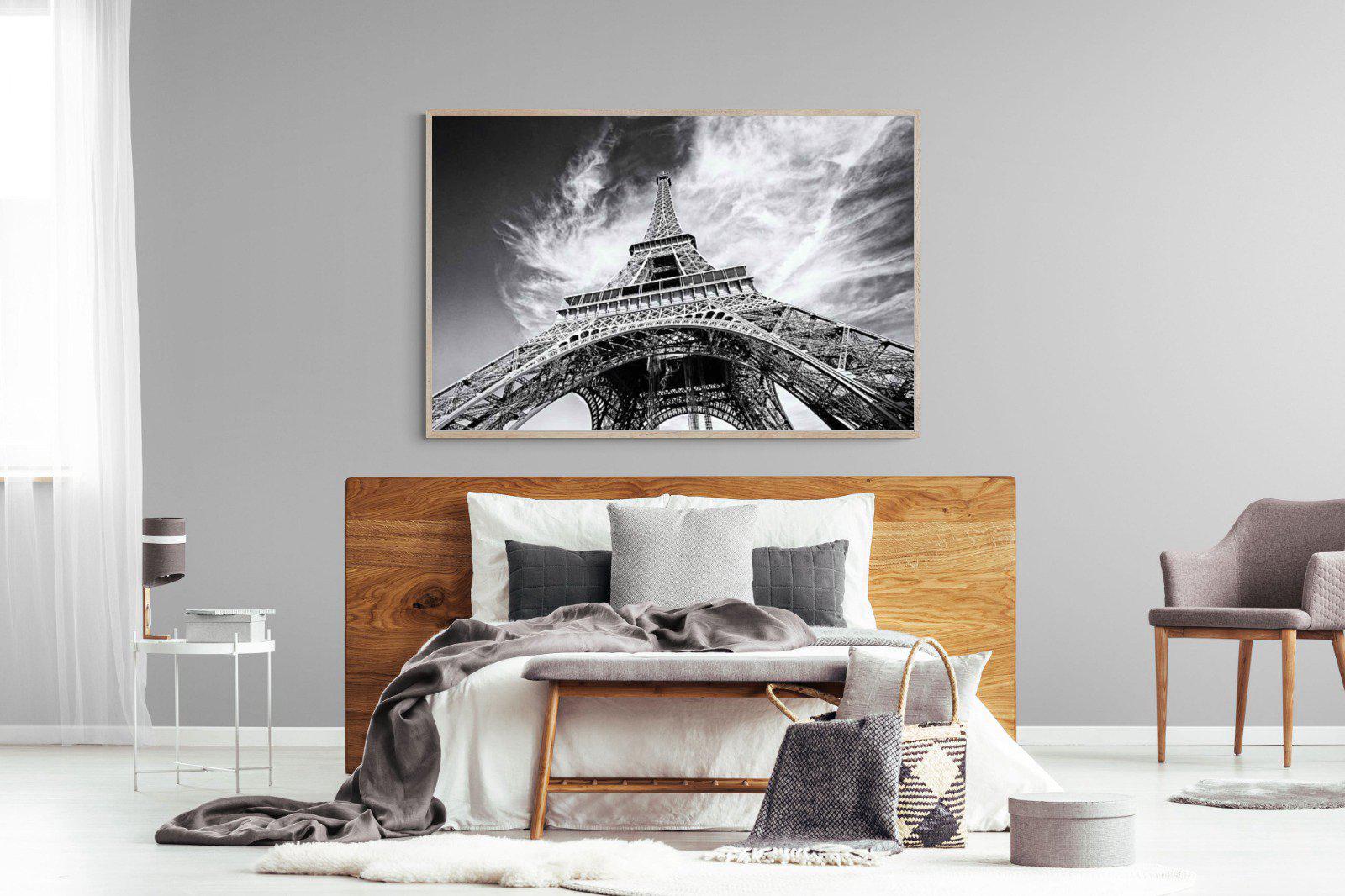 Eiffel Tower-Wall_Art-150 x 100cm-Mounted Canvas-Wood-Pixalot