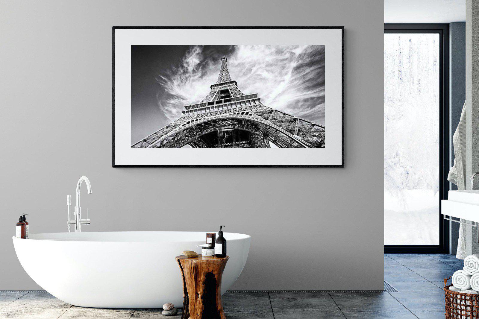 Eiffel Tower-Wall_Art-180 x 110cm-Framed Print-Black-Pixalot