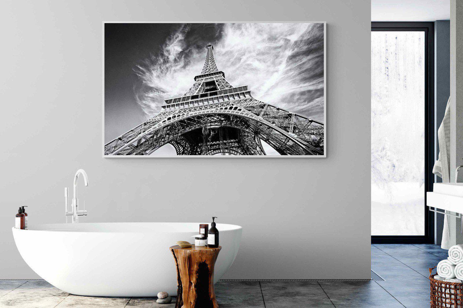 Eiffel Tower-Wall_Art-180 x 110cm-Mounted Canvas-White-Pixalot