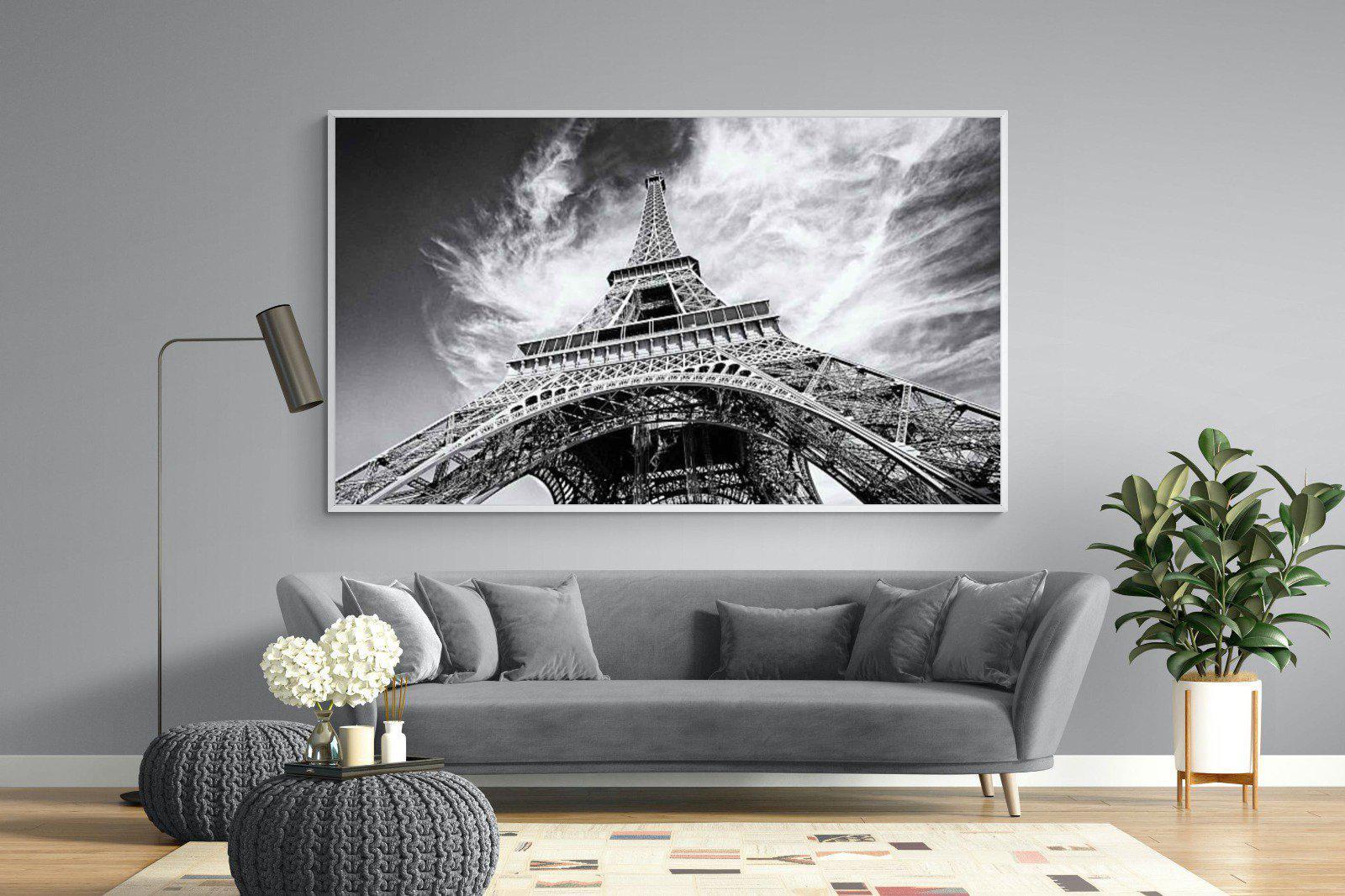 Eiffel Tower-Wall_Art-220 x 130cm-Mounted Canvas-White-Pixalot