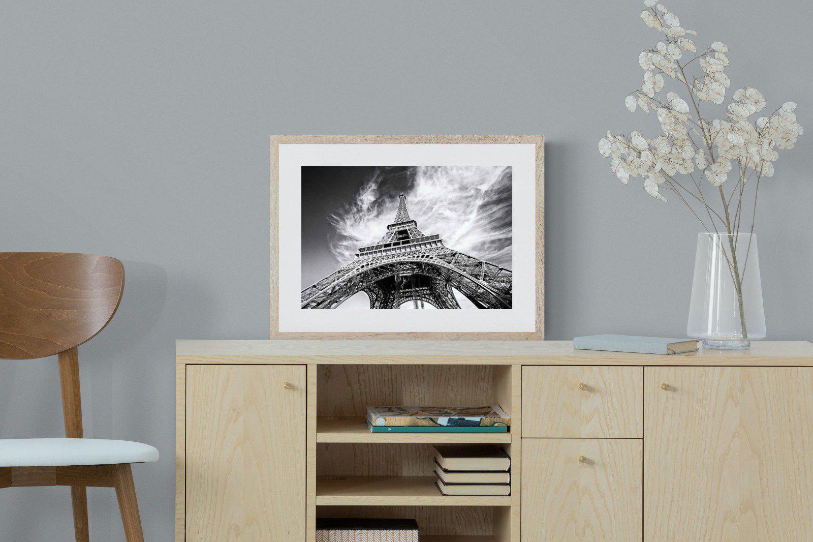 Eiffel Tower-Wall_Art-60 x 45cm-Framed Print-Wood-Pixalot