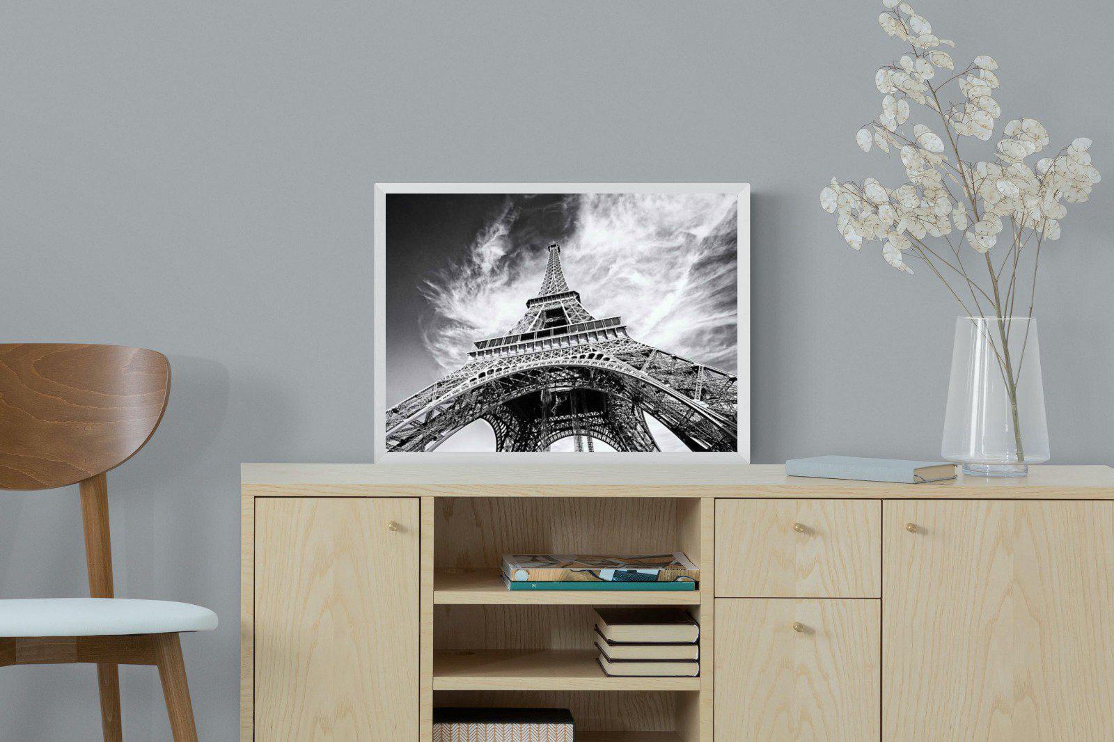 Eiffel Tower-Wall_Art-60 x 45cm-Mounted Canvas-White-Pixalot