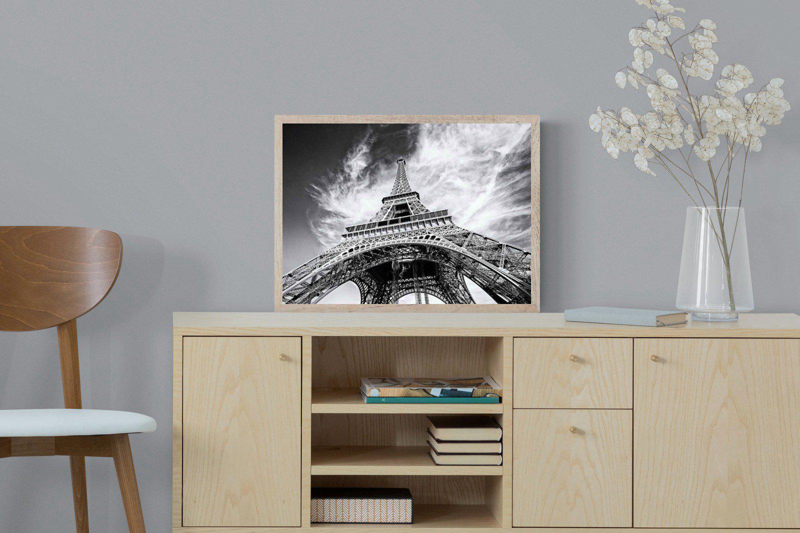 Eiffel Tower-Wall_Art-60 x 45cm-Mounted Canvas-Wood-Pixalot