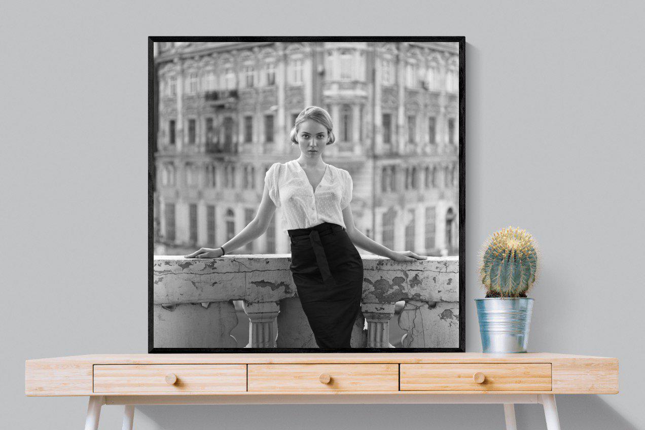 Elegance-Wall_Art-100 x 100cm-Mounted Canvas-Black-Pixalot