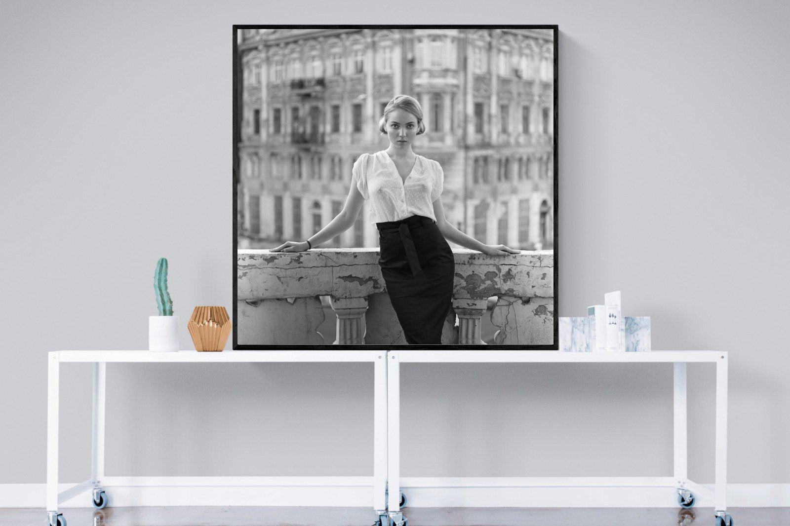 Elegance-Wall_Art-120 x 120cm-Mounted Canvas-Black-Pixalot