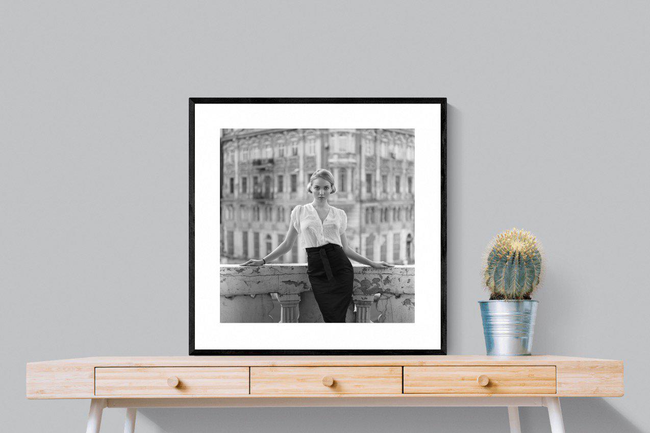Elegance-Wall_Art-80 x 80cm-Framed Print-Black-Pixalot