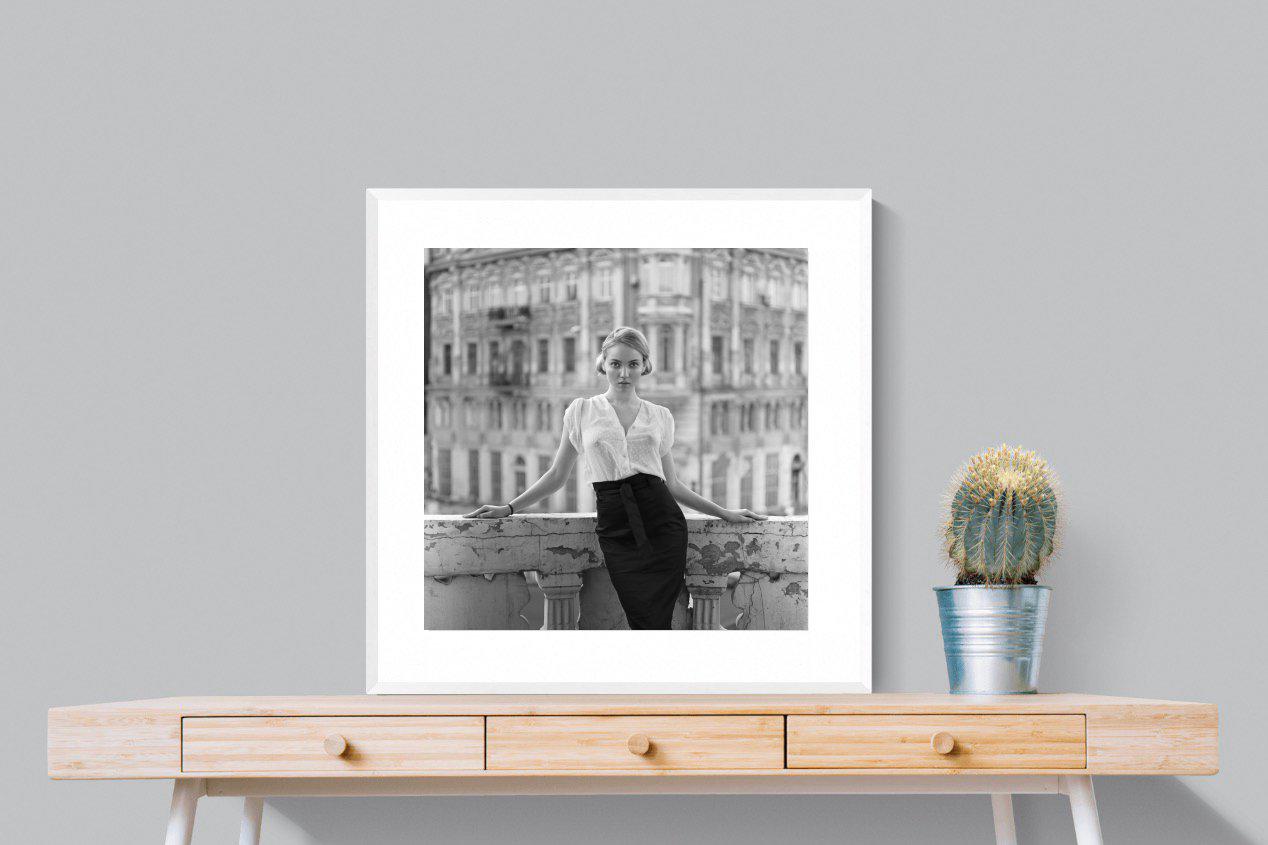 Elegance-Wall_Art-80 x 80cm-Framed Print-White-Pixalot