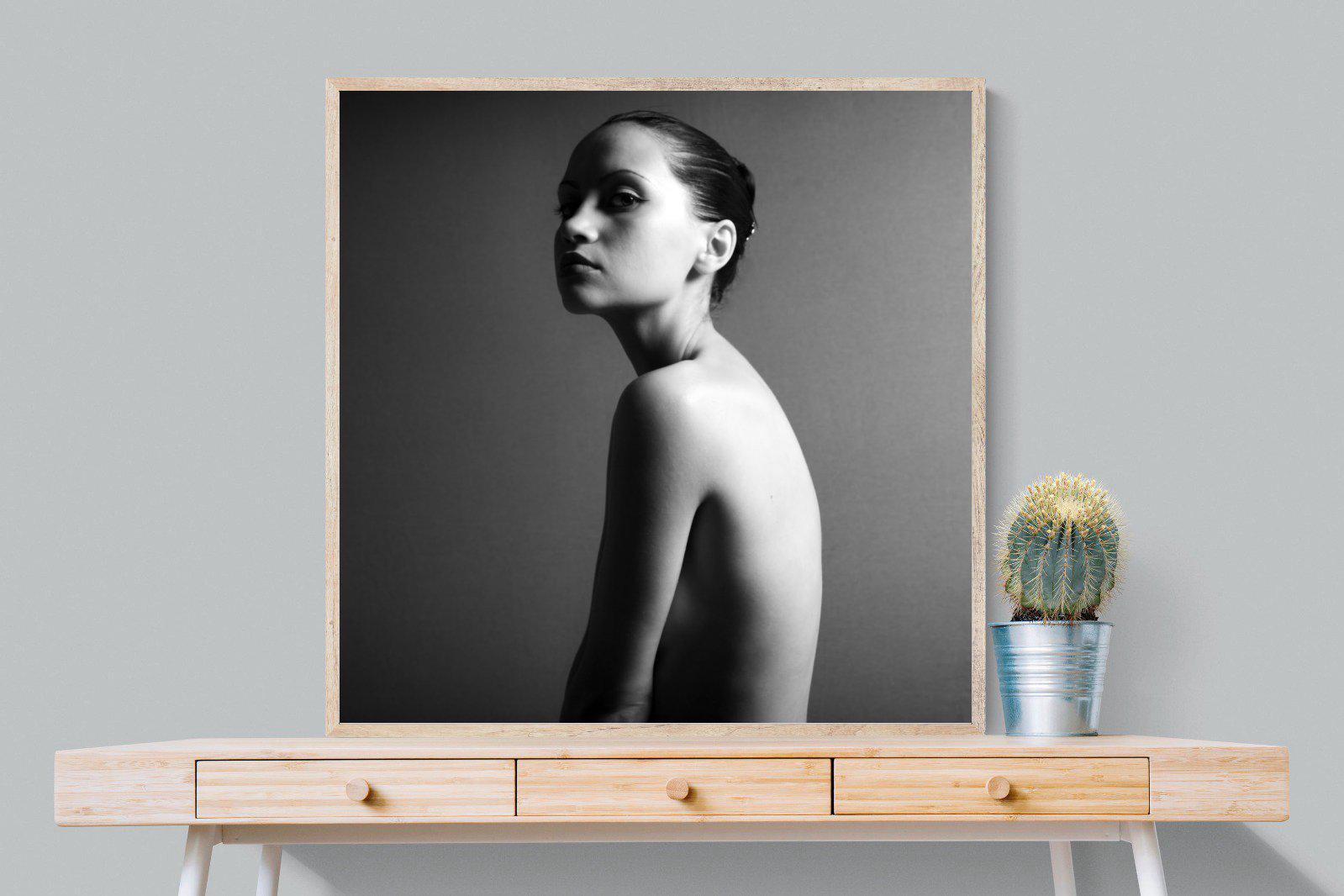 Elegant Nude-Wall_Art-100 x 100cm-Mounted Canvas-Wood-Pixalot