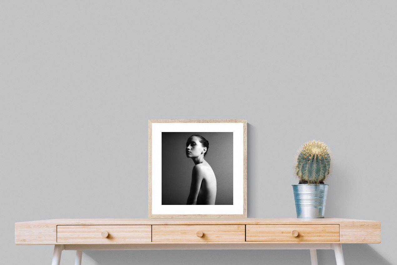 Elegant Nude-Wall_Art-50 x 50cm-Framed Print-Wood-Pixalot