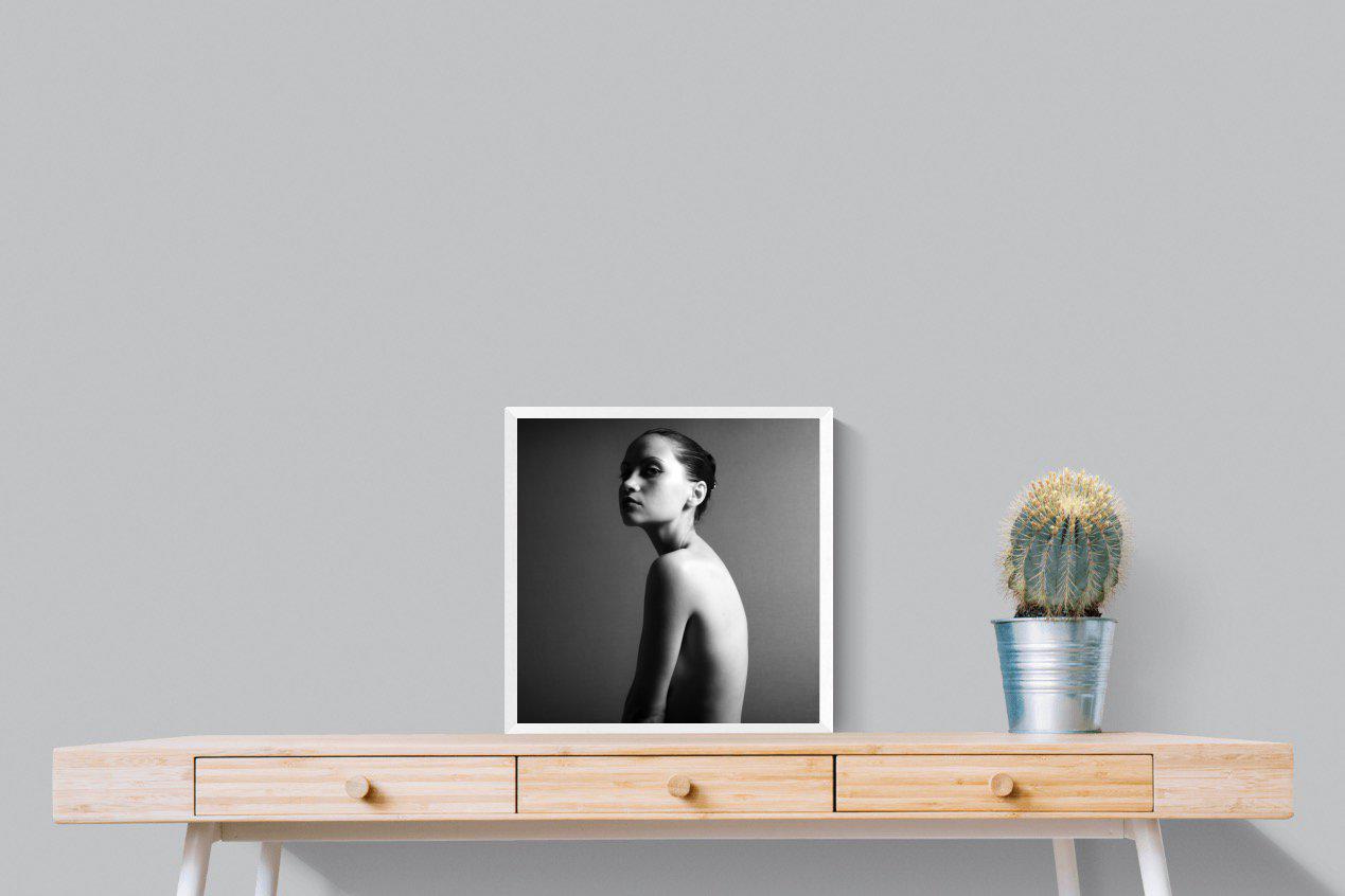Elegant Nude-Wall_Art-50 x 50cm-Mounted Canvas-White-Pixalot