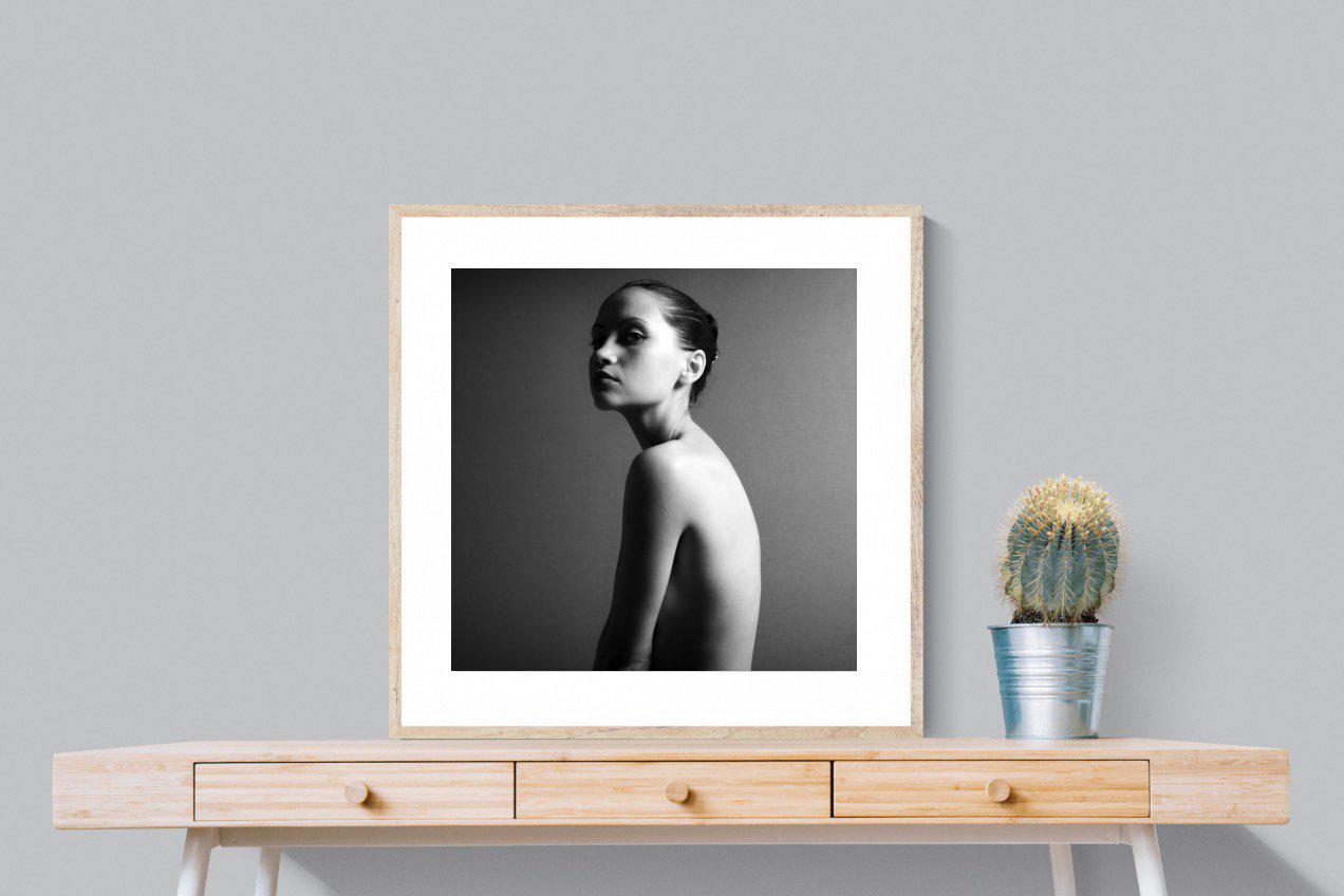Elegant Nude-Wall_Art-80 x 80cm-Framed Print-Wood-Pixalot