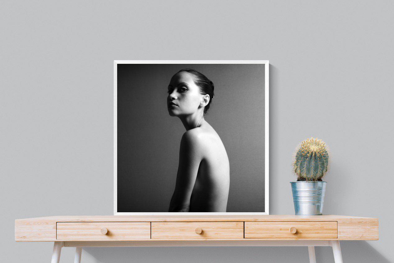 Elegant Nude-Wall_Art-80 x 80cm-Mounted Canvas-White-Pixalot