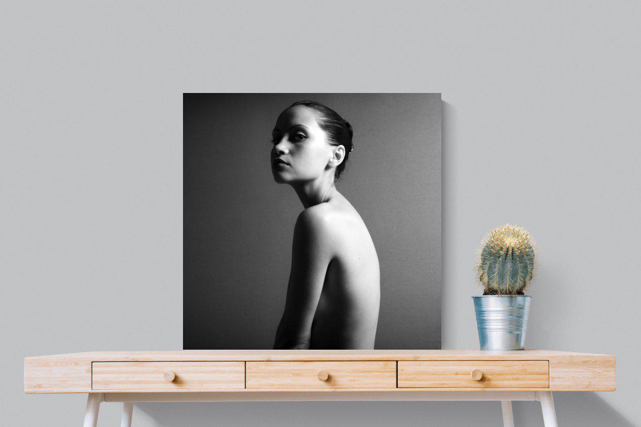 Elegant Nude-Wall_Art-80 x 80cm-Mounted Canvas-No Frame-Pixalot
