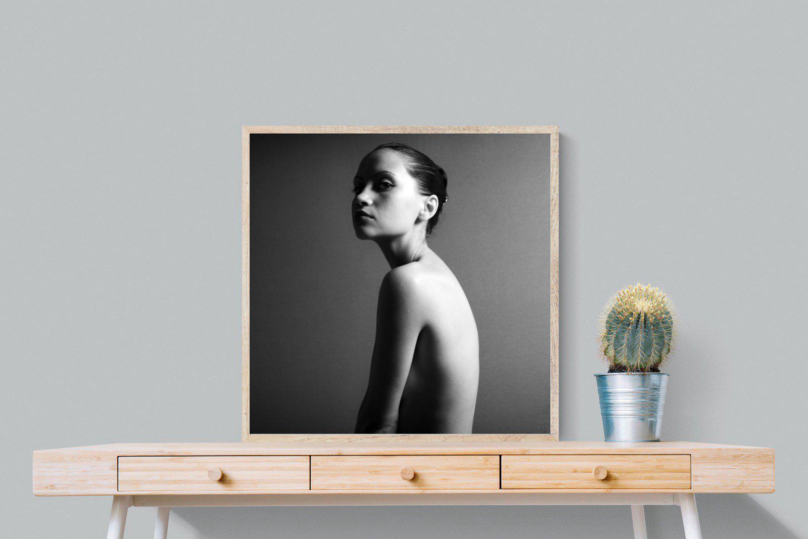 Elegant Nude-Wall_Art-80 x 80cm-Mounted Canvas-Wood-Pixalot
