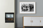 Elephant Family-Wall_Art-100 x 75cm-Framed Print-Wood-Pixalot