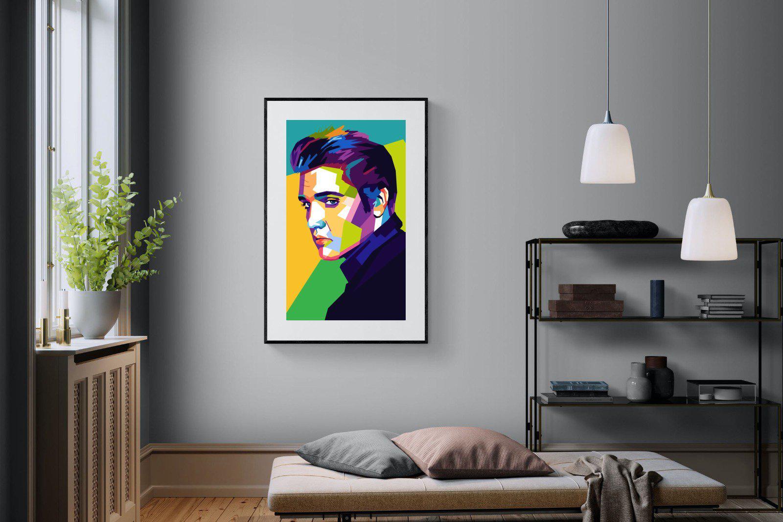 Elvis-Wall_Art-100 x 150cm-Framed Print-Black-Pixalot